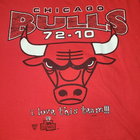 Vintage 1996 Chicago Bulls 72-10 record tee - Picture 6 of 7